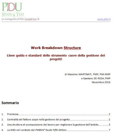 Work Breakdown Structure - Linee guida e standard dello strumento cuore della gestione dei progetti